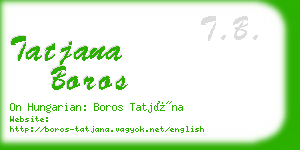 tatjana boros business card
